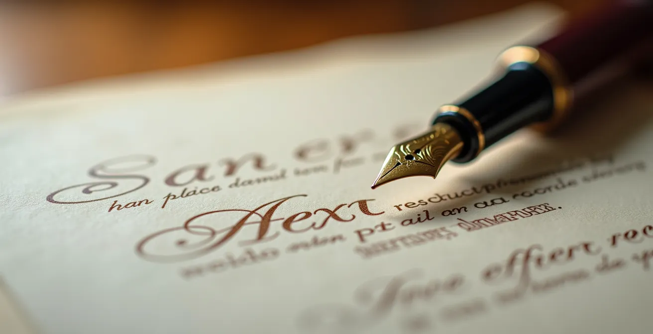 Contrat de garantie d'actif et de passif sur bureau avec stylo plume élégant