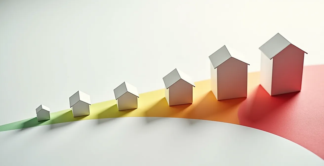 Matrice visuelle d'évaluation du risque de vacance locative selon le type de bien et la localisation