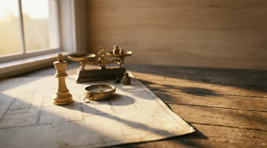 Documents financiers et maquette de maison illustrant l'adaptation aux nouvelles règles fiscales immobilières